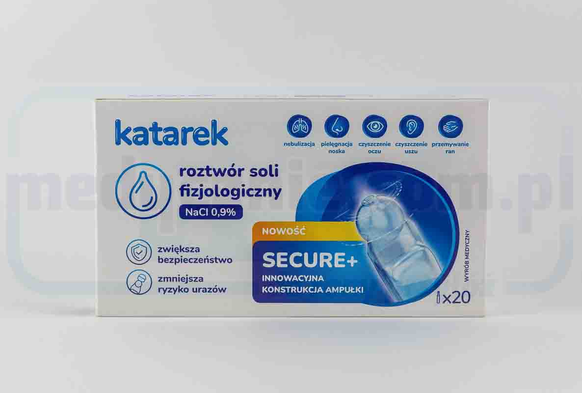 Katarek ampulki - sol NaCl 20x5ml Secure+ - Medycznie.com.pl